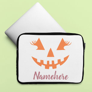 Housse Pour Ordinateur Portable Citrouille personnalisée Jack O Lantern Halloween