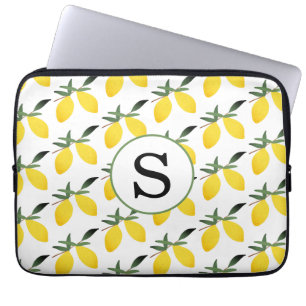Housse Pour Ordinateur Portable Citrus Monogram Lemon