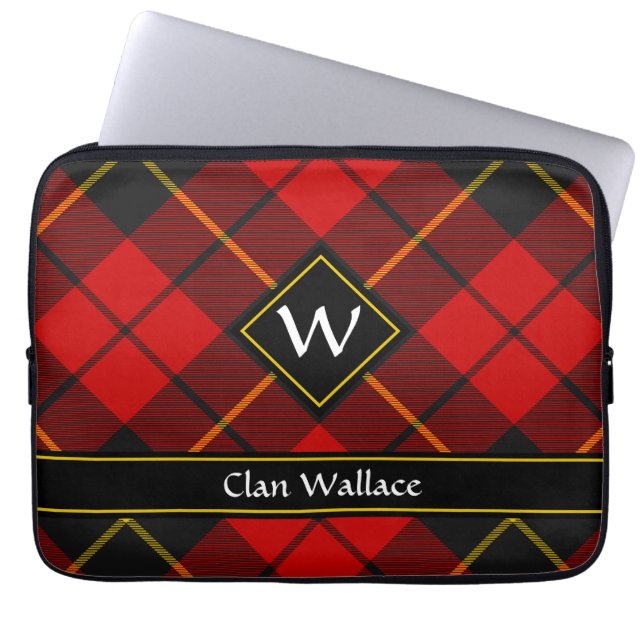 Housse Pour Ordinateur Portable Clan Wallace Tartan Portable (Devant)