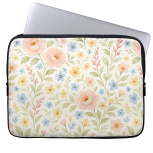 Housse Pour Ordinateur Portable Classy Shabby Chic Floral Motif