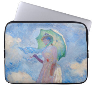 Housse Pour Ordinateur Portable Claude Monet - Femme avec Parasol face à gauche