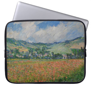 Housse Pour Ordinateur Portable Claude Monet Painting, Champ de pavot à Giverny
