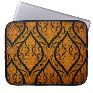 Housse Pour Ordinateur Portable Closeup Thai motif sculpter lotus photo à la porte