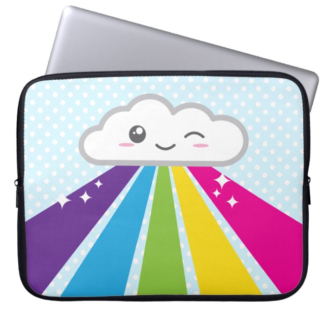 Housse Pour Ordinateur Portable Cloud Kawaii et manche pour ordinateur portable Ra (Devant)