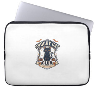 Housse Pour Ordinateur Portable Club de chat effrayant Chat Halloween Chat effraya