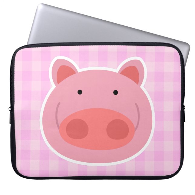 Housse Pour Ordinateur Portable Cochon (Devant)