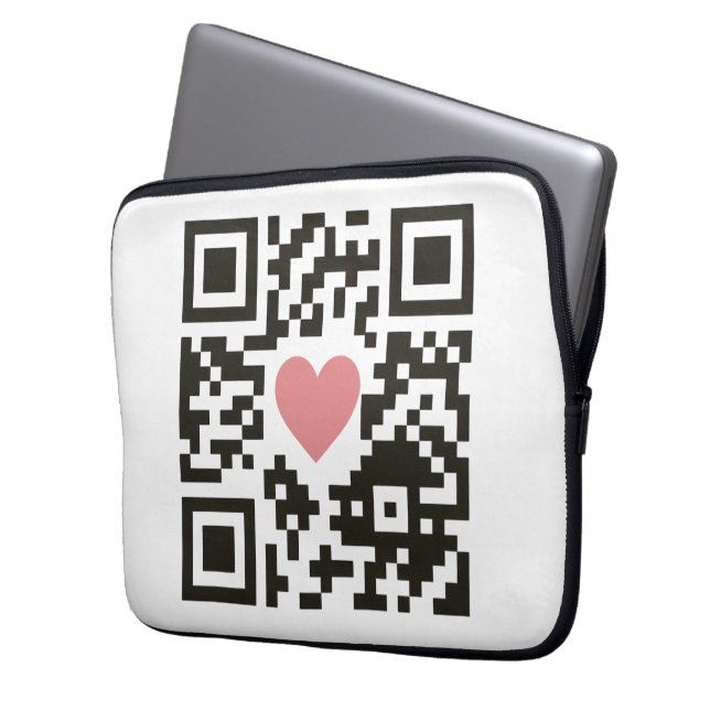 Housse Pour Ordinateur Portable Code QR d'amour (devant gauche)