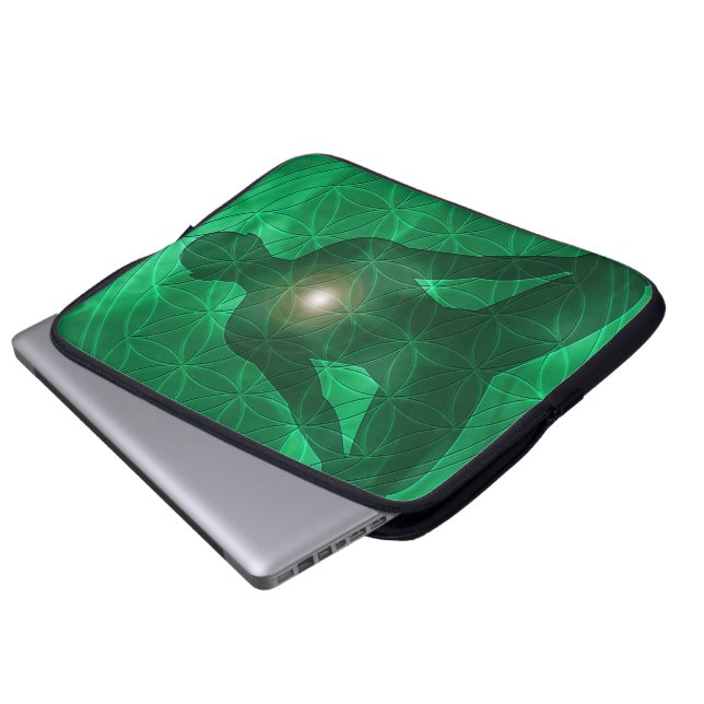 Housse Pour Ordinateur Portable Coeur Chakra Anahata (Devant bas)