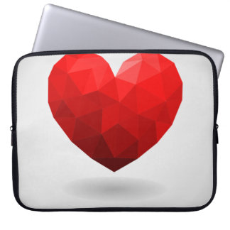 Housse Pour Ordinateur Portable Coeur d'amour bas poly valentine