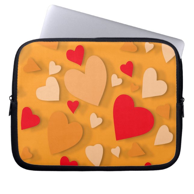 Housse Pour Ordinateur Portable Coeur de papier décoratif 7 (Devant)