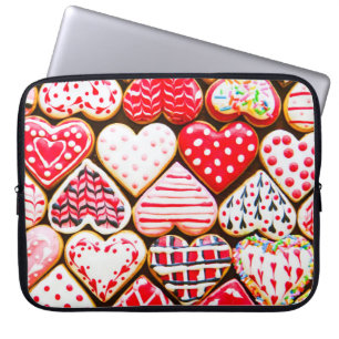 Housse Pour Ordinateur Portable Coeur de Saint Valentin Cookies : Amour fait maiso