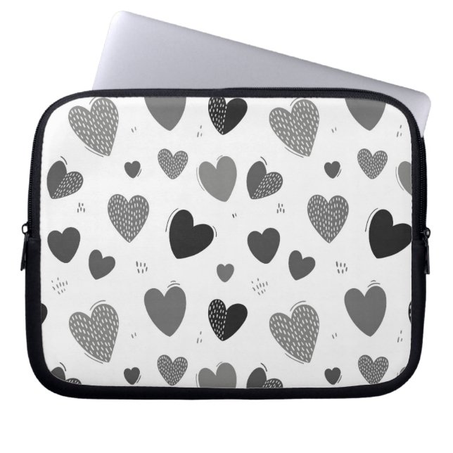 Housse Pour Ordinateur Portable Coeurs 1 (Devant)