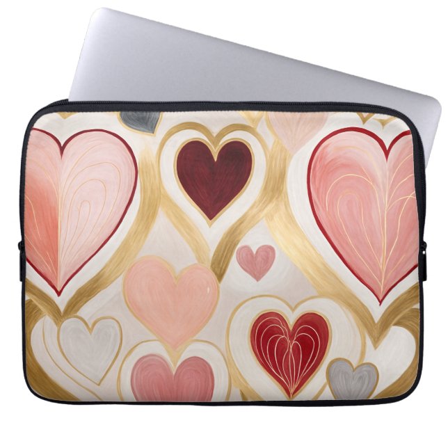 Housse Pour Ordinateur Portable Coeurs d'amour (Devant)