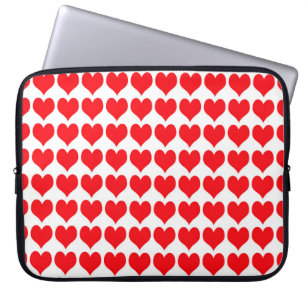 Housse Pour Ordinateur Portable Coeurs rouges