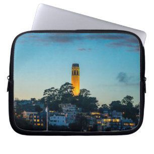 Housse pour ordinateur portable Coit Tower   Art d