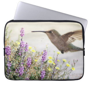 Housse Pour Ordinateur Portable Colibri et Art numérique Fleur sauvage