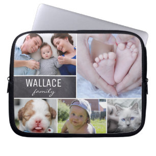 Housse Pour Ordinateur Portable Colis photo de famille personnalisable Tableau de