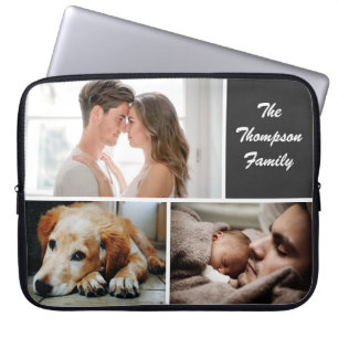 Housse Pour Ordinateur Portable Collage photo de famille personnalisée