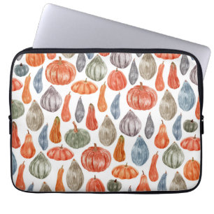 Housse Pour Ordinateur Portable Collection Citrouille couleur aquarelle