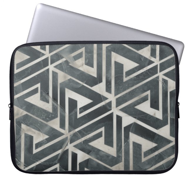 Housse Pour Ordinateur Portable Collection de carreaux neutres - Géométrique (Devant)
