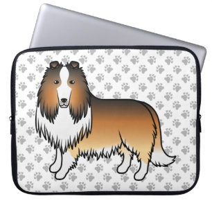 Housse Pour Ordinateur Portable Colley Rough Sable Chien de Dessin Animé Mignon &