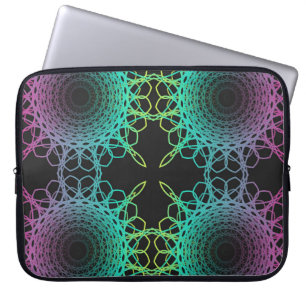 Housse Pour Ordinateur Portable Coloré abstrait dentelle géométrique sans couture 