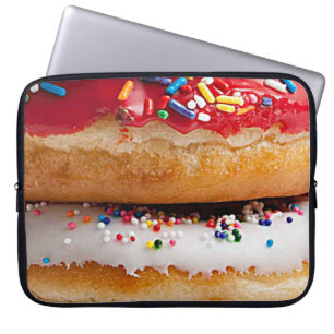 Housse Pour Ordinateur Portable Colorée Assortie Saupoudrer Chocolat Douce Donuts