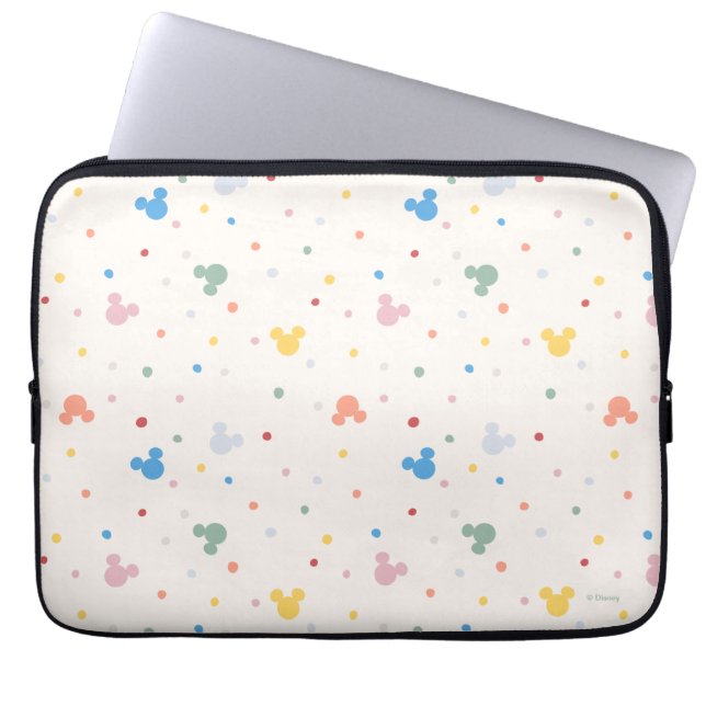 Housse Pour Ordinateur Portable Colorful Mickey Mouse Icon and Dot Toss Pattern (Devant)