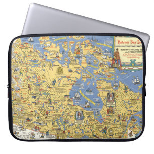 Housse Pour Ordinateur Portable Compagnie de la Baie d'Hudson - Carte du Canada