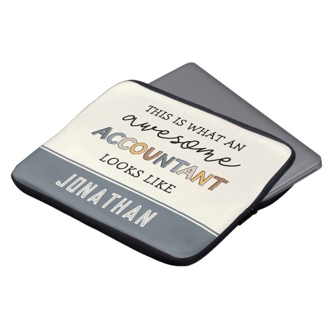 Housse Pour Ordinateur Portable Comptable personnalisé Funny Comptable génial (Devant haut)