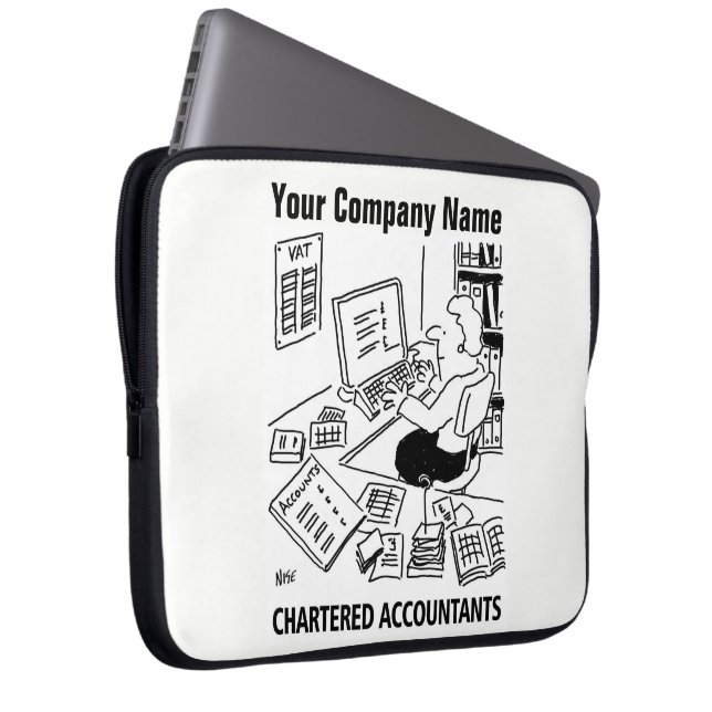 Housse Pour Ordinateur Portable Comptables Agréés Manches de cartons (Devant droit)