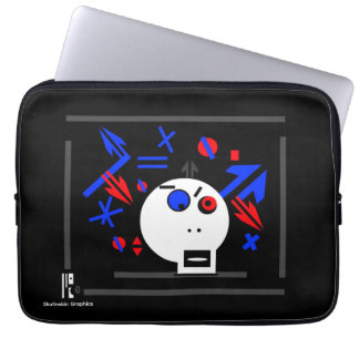 Housse Pour Ordinateur Portable Concentrez un graphique Skullnskin par J.H. Thornt