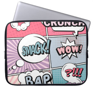 Housse Pour Ordinateur Portable concept créatif Abstrait comic pop art style blan