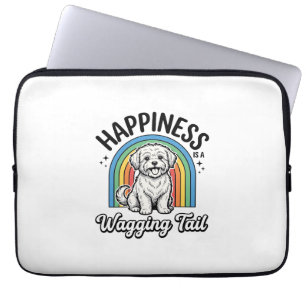 Housse Pour Ordinateur Portable Conception d'amant de chien de queue qui remue de