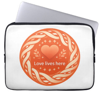 Housse Pour Ordinateur Portable Conception d'amour de maison chaleureuse