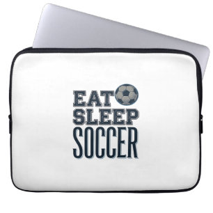 Housse Pour Ordinateur Portable Conception de chemise de football vintage Eat Slee