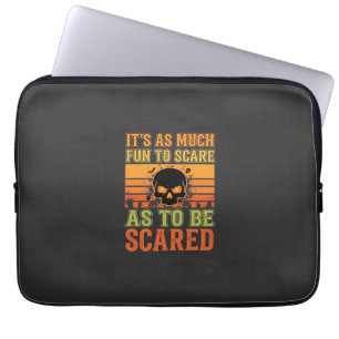 Housse Pour Ordinateur Portable Conception de crâne effrayant Halloween rétro_1