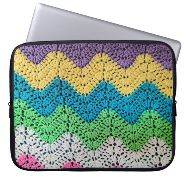 Housse Pour Ordinateur Portable Conception de Crochet arc-en-ciel  (Devant)