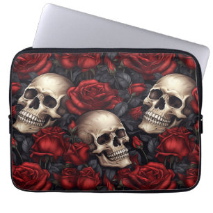 Housse Pour Ordinateur Portable Conception de la série A Skull and Roses 10
