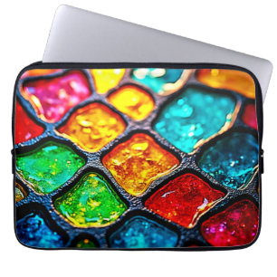 Housse Pour Ordinateur Portable Conception de luminescence en verre coloré teinté 