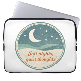 Housse Pour Ordinateur Portable Conception de lune de nuit calme