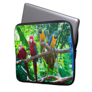 Housse Pour Ordinateur Portable Conception de perroquets tropicaux