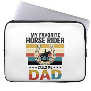 Housse Pour Ordinateur Portable Conception de t-shirt Mon cavalier de cheval préfé
