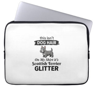 Housse Pour Ordinateur Portable Conception Scottish Terrier Pailleté Amateur de Ch