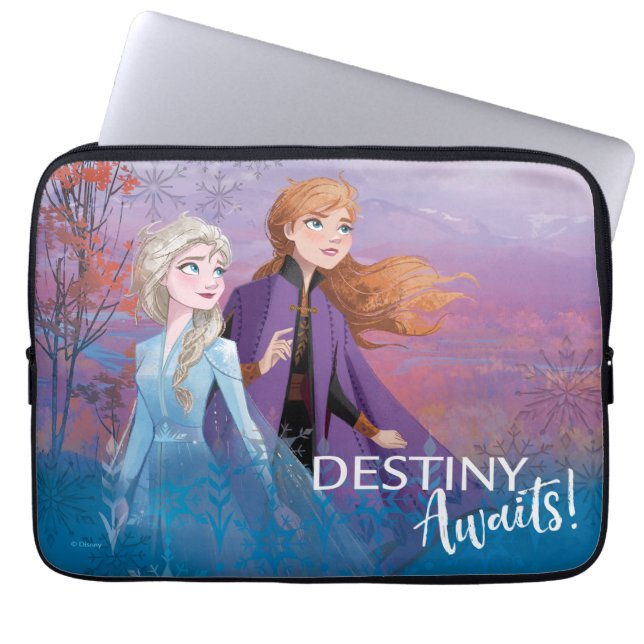 Housse Pour Ordinateur Portable Congelé 2 : Elsa & Anna | Destiny Await ! (Devant)