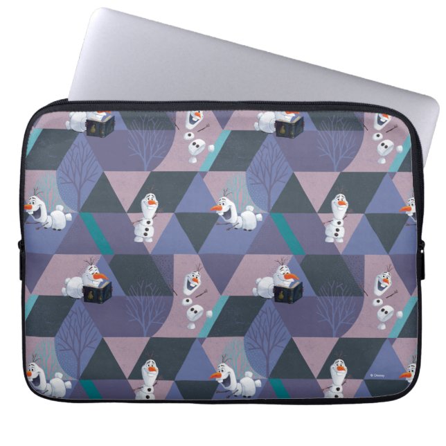 Housse Pour Ordinateur Portable Congelé 2 | Motif géométrique violet Olaf (Devant)