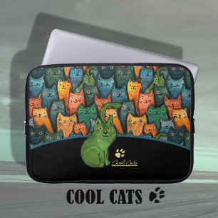 Housse Pour Ordinateur Portable Cool Motif de chats Carnet de Coque