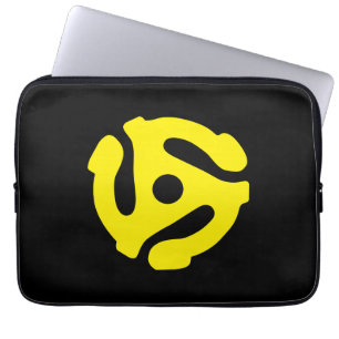 Housse Pour Ordinateur Portable COOL Retro Vintage Jaune 45 espaceur Graphique