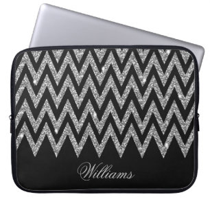 Housse Pour Ordinateur Portable Cool tendance chevron zigzag faux parties scintill