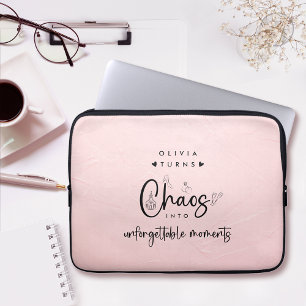 Housse Pour Ordinateur Portable Coordinateur du chaos rose vif